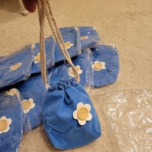 10pc Baby Blue Pouch with flower